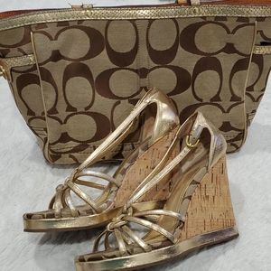 Coach wedges and handbag also available